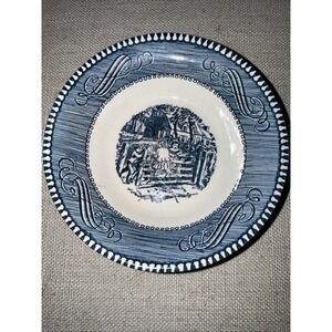 CURRIER & IVES Dessert/Fruit Bowl "Children on Fence" 5 1/2"